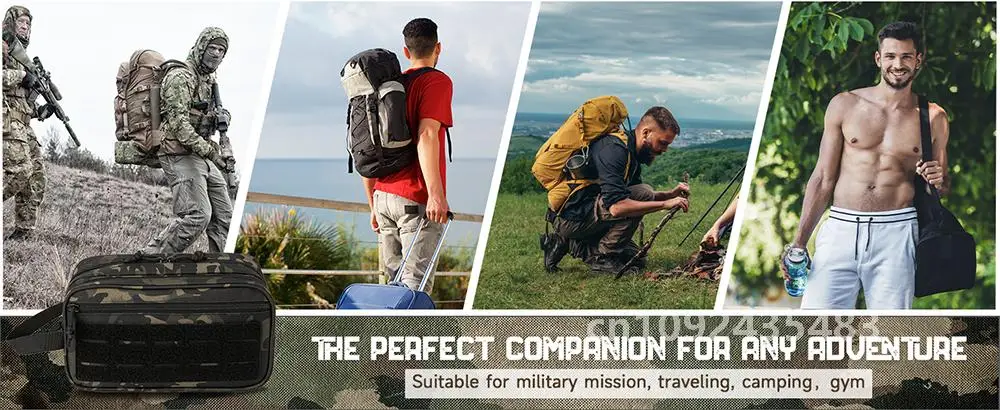 Description Picture 2 of itemTactical Toiletry Bag For Men/women Hygiene Bag Tool Molle Pouches Small Hanging Dopp Kit Mens Shaving Kit Travel shower Bag