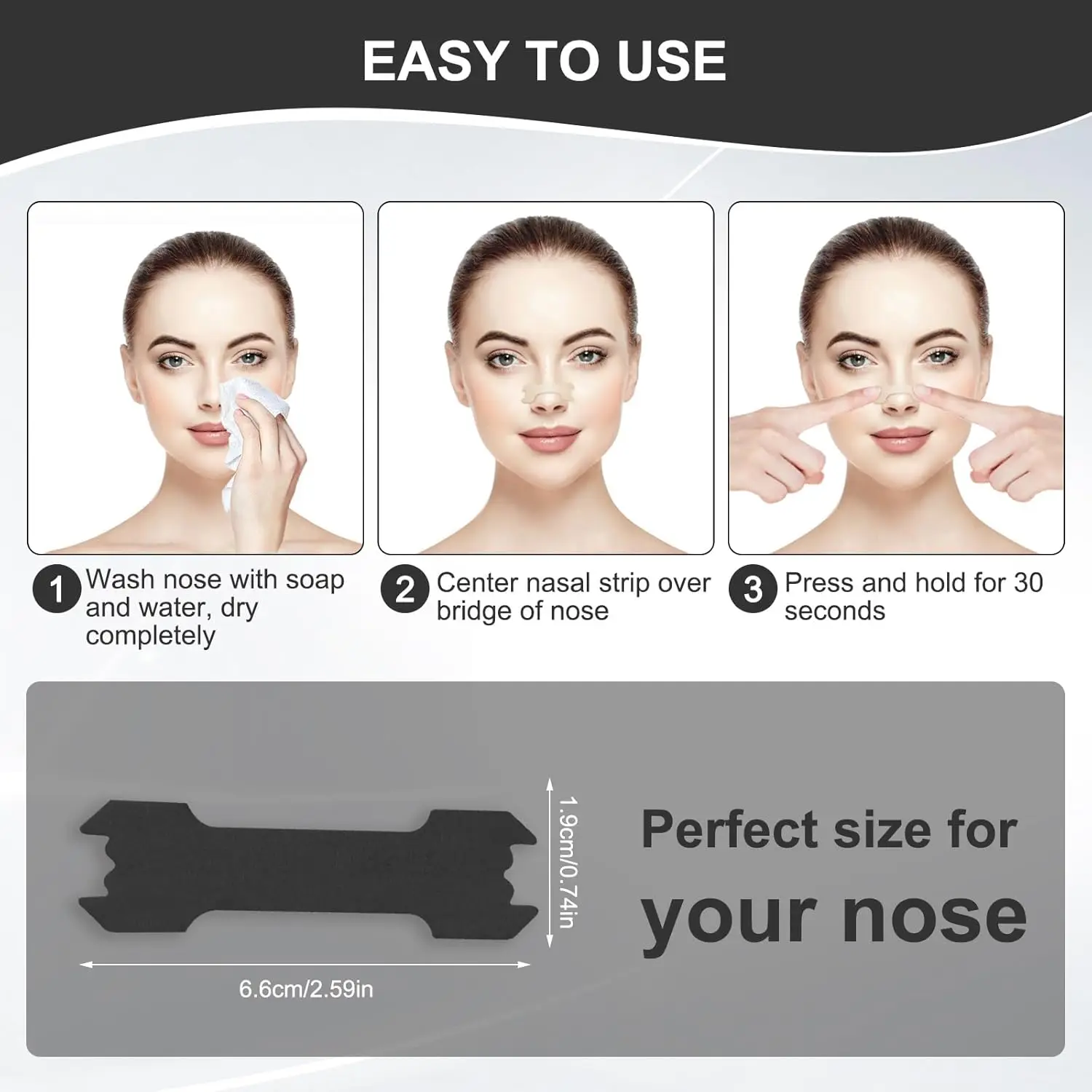 30/60PCS Nasal Strips Relief For Sleep Anti Snoring
