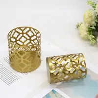 Nordic Golden Geometric Hollow Wrought Iron Candle Holder Creative Aromatherapy Candle Cup Home Decoration Ornaments Art Craft 4