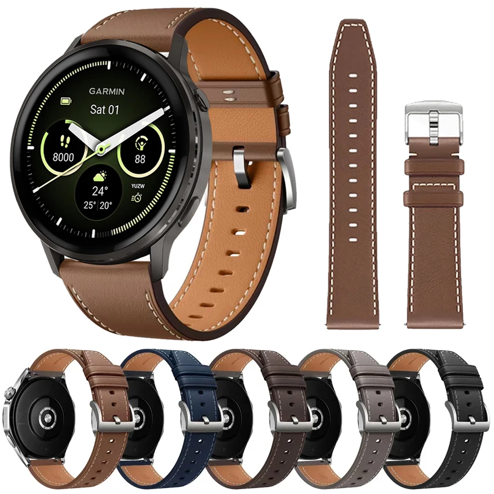 Elegant Leather Watch Strap, Quick Release - Multiple Sizes Available