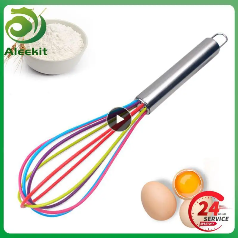 Kitchen Premium Silicone Whisk With Heat Resistant Non-Stick Silicone Whisk Cook Kitchen Accessories Gadgets Egg Beater Baking
