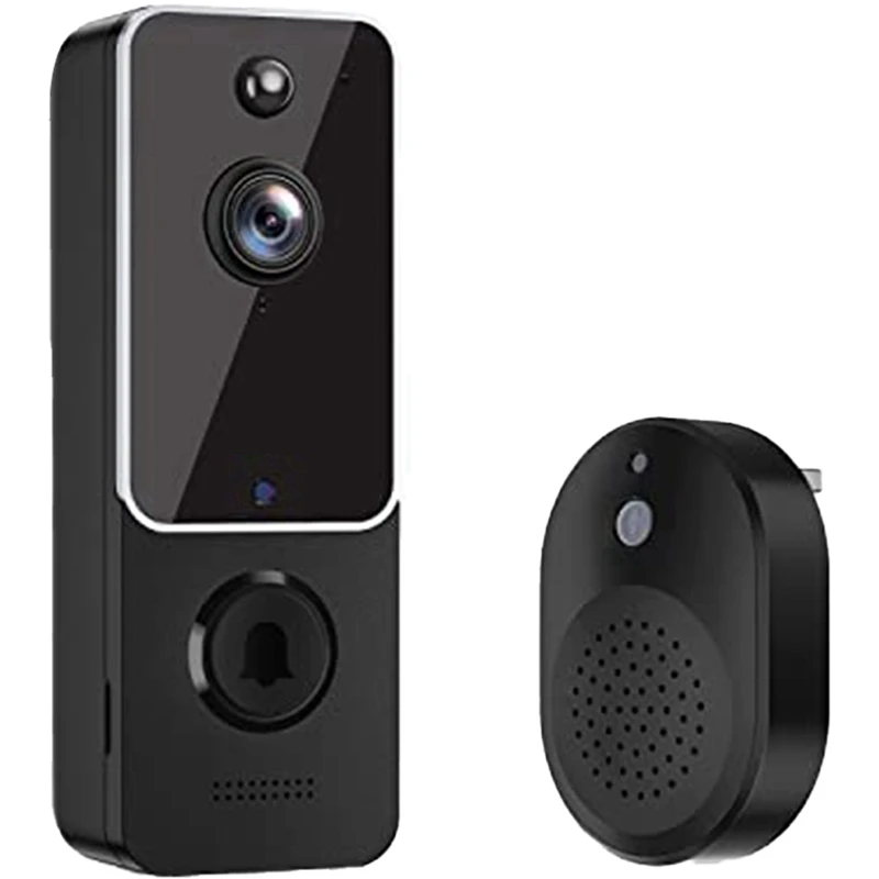 

Wireless Doorbell Camera Doorbell Camera Black AI Smart Human Detection, Cloud Storage, HD Live Image