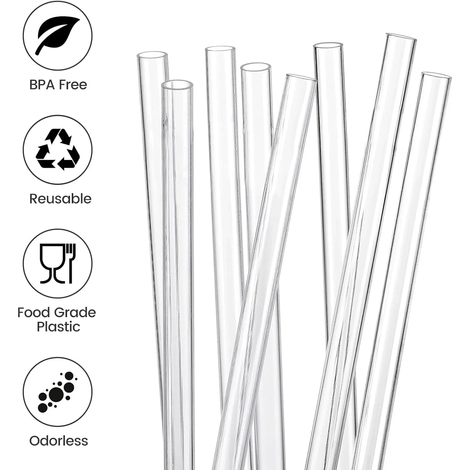 Replacement Straws 12 Pack For Stanley 40 oz Cup Tumbler With 2 Straw Brushes