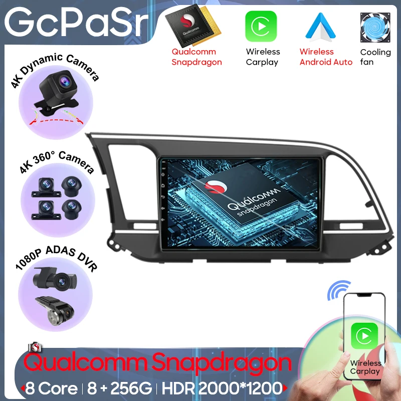 

Android Car Radio For Hyundai Elantra 6 2016 - 2018 GPS Navigation Auto Stereo Head Unit Bluetooth MP4 Wifi No 2din DVD