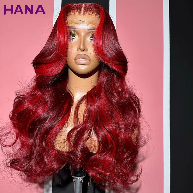 QUEENS HENNA 4パックセット NEWBROWN・RED Highlight 99 Red with Burgundy 99J Colored Body Wave Human