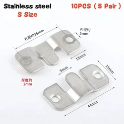 10PCS Stainless Steel Flush Mount Wall Hanger Connectors (S  Stainless steel)