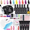 Nail Extension Gel Set With LED Nail Lamp Quick Extend Mold Nail Gel Kit And Nail Drill  Base&Top Coat Gel Polish Nail Tools Set 1