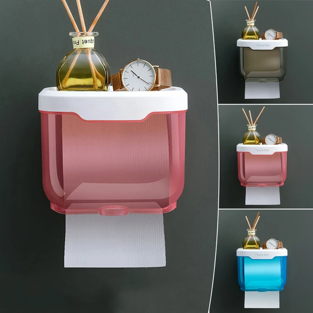 Multi-function Plastic Wall Mounted Portable Toilet Paper Holders Tissue  Boxes Waterproof Plastic Storage Case Bathroom Simple - AliExpress