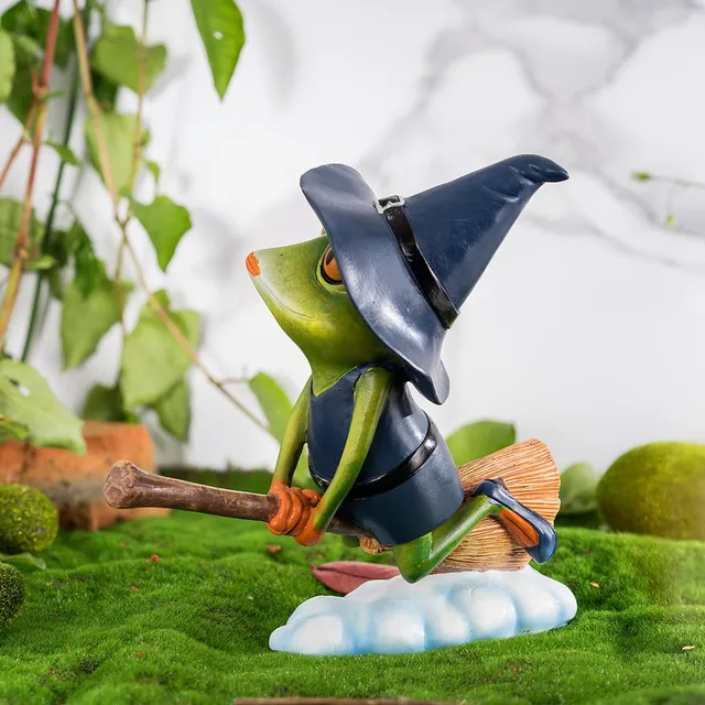 Magic Frog Witch Bookend Decor - Touch of Decor