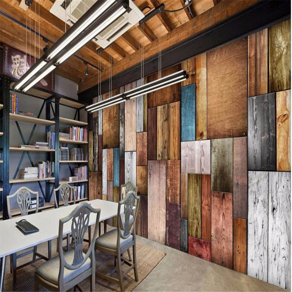 

Пользовательские обои 3d стерео роспись ретро Европейская и американская мода деревянный фон для телевизора обои 3d papel de parede