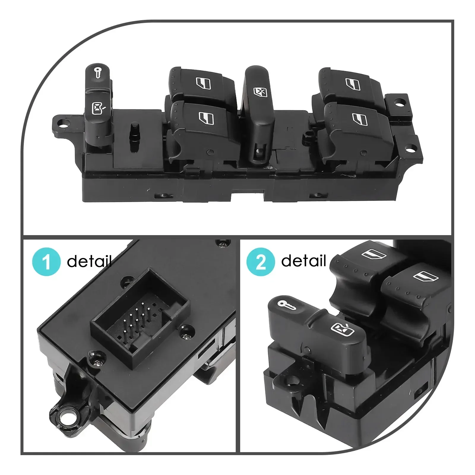 Replacement For Window Switch for Bora For Golf MK4 with 1J4959857A 1J4959857C 1J4959857D 1J4959857 1J4959857B 1J4959857D
