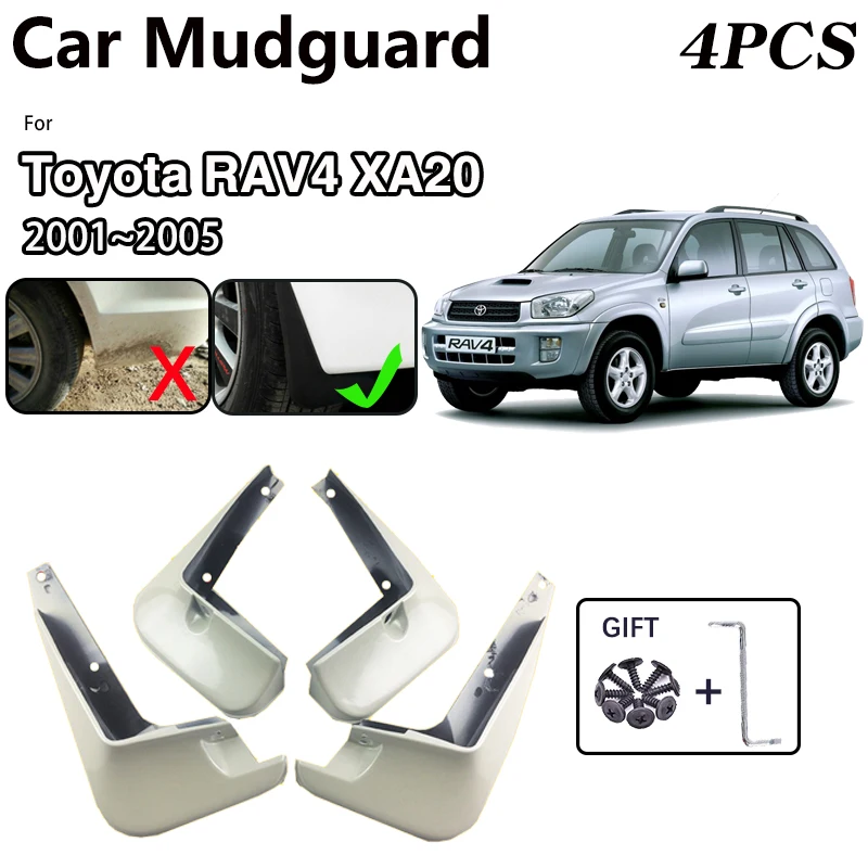 

Car Rear Wheel Mudguards For Toyota RAV4 XA20 2001~2005 Spray Baking Paint MudFlaps Fender Protect Mud Guards Flaps Accessories