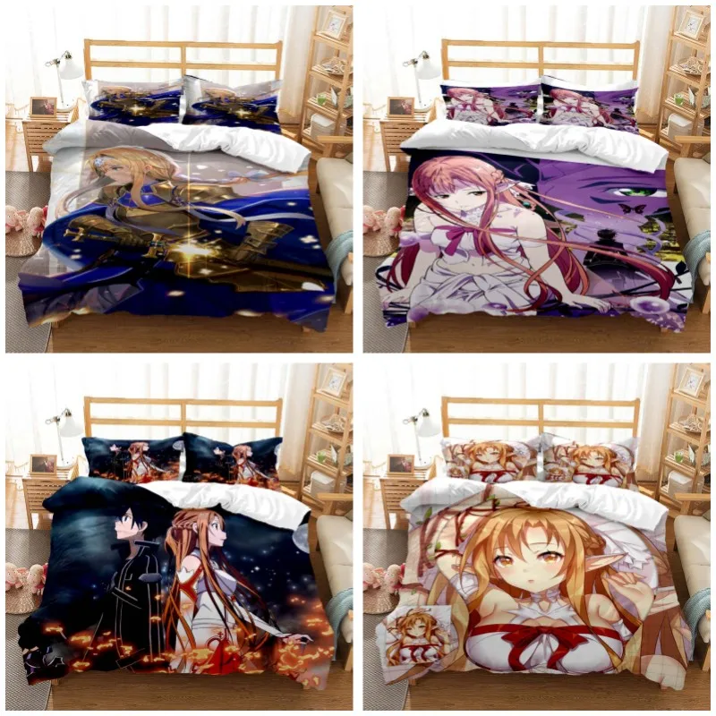 

Cartoon trend printed polyester quilt cover soft and comfortable comforter bedding sets Complete size Customizable bedding