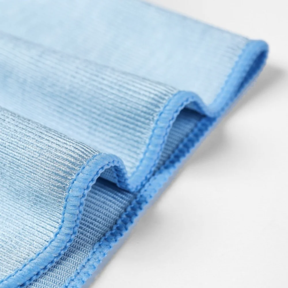 Blue Microfiber Glass Cleaning Cloths & Towels