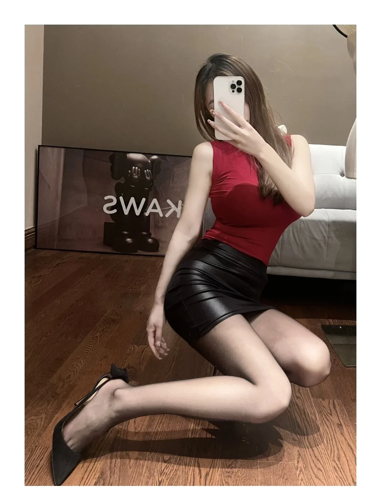 Leather Matte Slim Mini Sexy Fashion PU Hot Short High Waist Skirt Korean Nightclub Streetwear Wholesale Clothes 7ST - Image 2