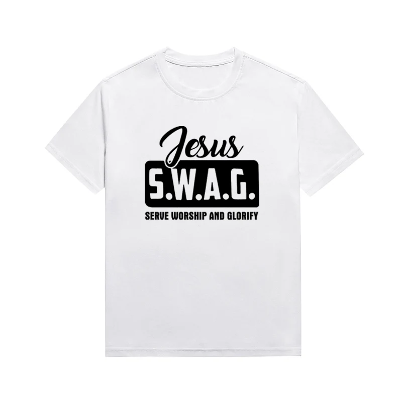 

Классическая хлопковая Футболка в стиле унисекс с изображением Иисуса Swag Serue для поклонения и процветания