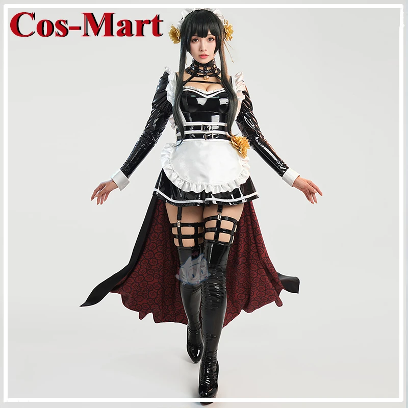 

Костюм косплея Cos-Mart из аниме спайджер × семейный источник милое красивое платье горничной из искусственной кожи