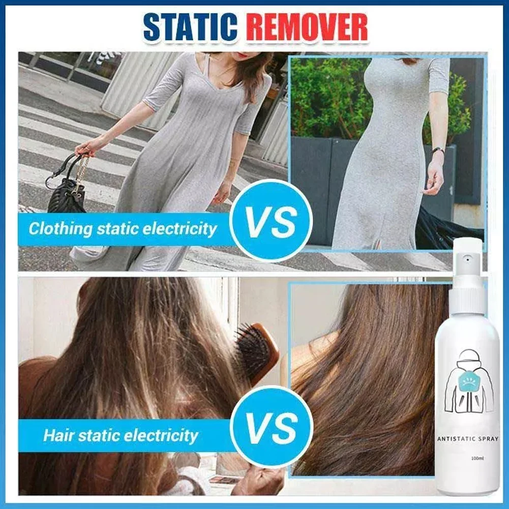 Anti Static Spray 3/5pcs 100g Clothes Static Cling Remover Home Wrinkle/Static Remover Hair Clothing