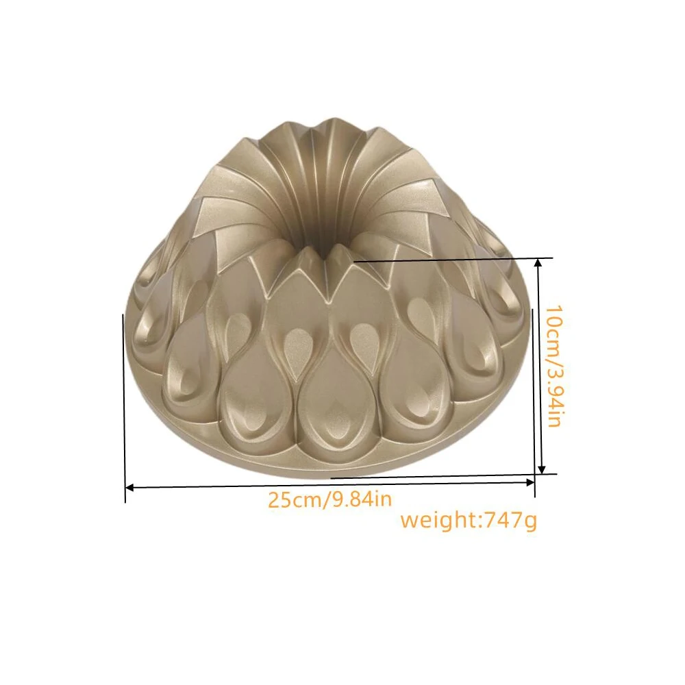 Cast Aluminum Non Stick Swirl Bundt Pan For Baking 10 Inch Spiral Bundt  Cake Pan Pound Cake Tin Baking Molds 0890