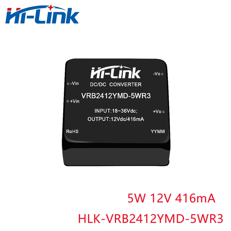 Hi-Link Hot sale Integrated circuit 5W 24V(18-36V) to 3/5/9/12/15/24V output step down dc dc switch power module VRB24__YMD-5WR3 3