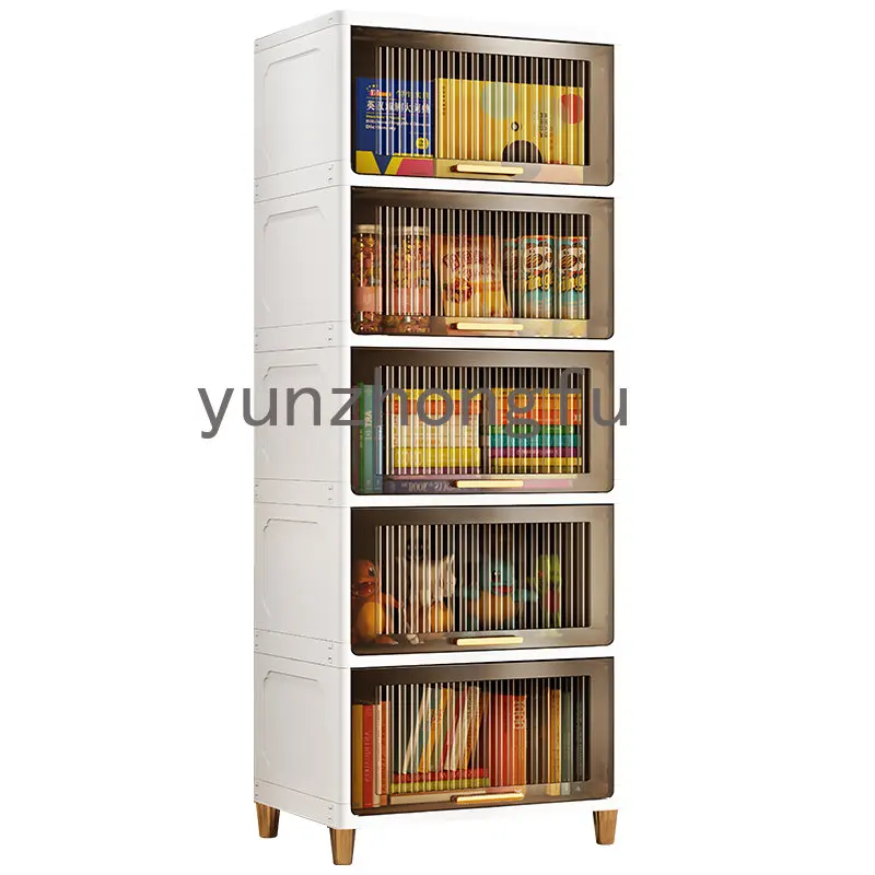

Simple Modern Floor Bookshelf Storage Cabinet Living Room Combination Grid Cabinet Multi-Purpose Children's Bookcase