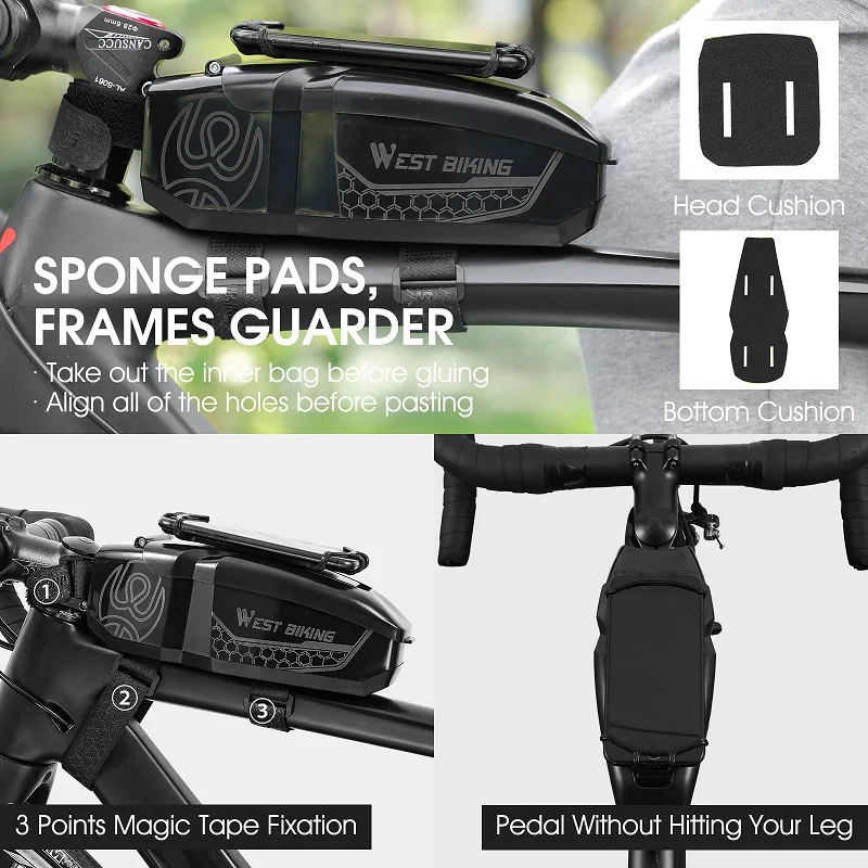 Sacoche de téléphone de vélo étanche WEST BIKING