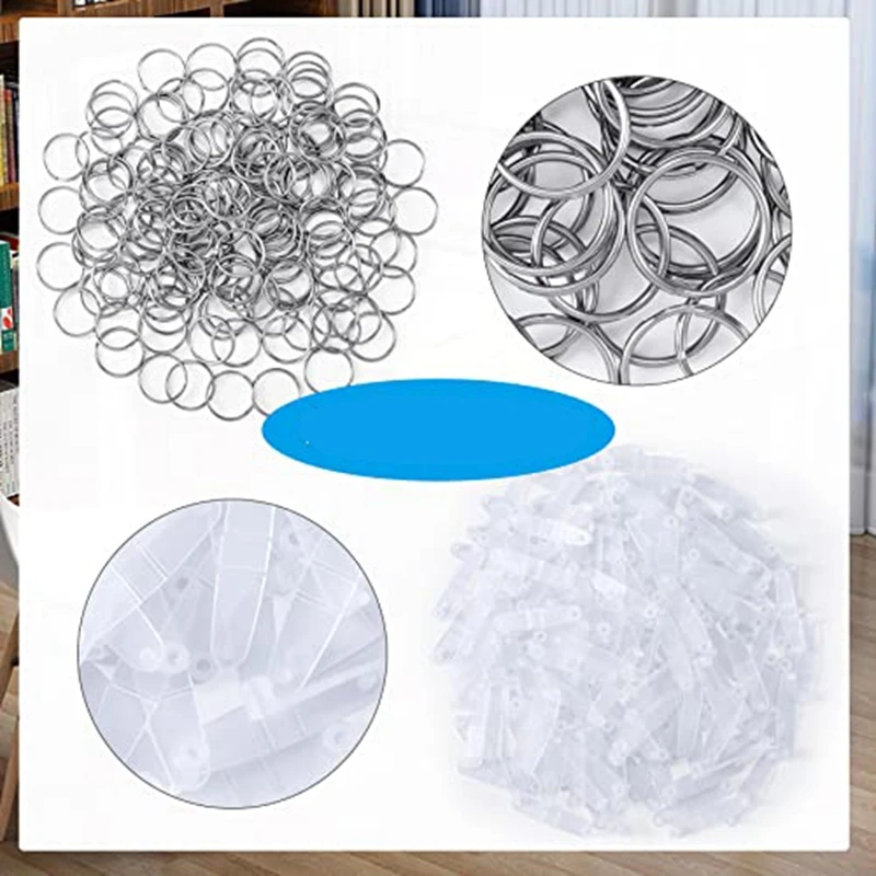 100 Sets Keychain Rings For Crafts Round Split Key Rings Metal Keychain Connector Blanks Key