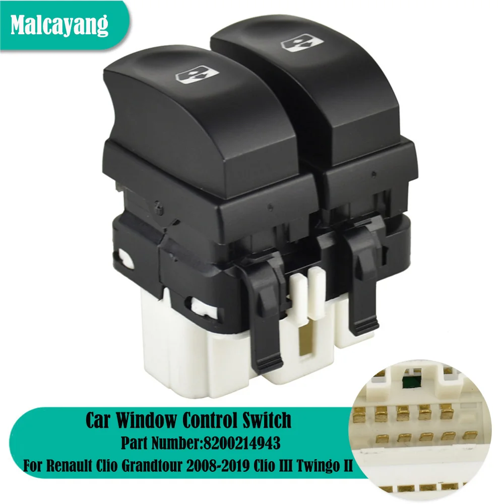 Nuovo Pulsante Interruttore Alzacristallo Elettrico Lato Guida Per Renault Clio Iii Grandtour Twingo Ii Modus/Grand Modus 8200214943