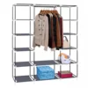 Portable Closet Wardrobe Clothes Rack Storage Organizer Shelf Water-Proof Fabric 5