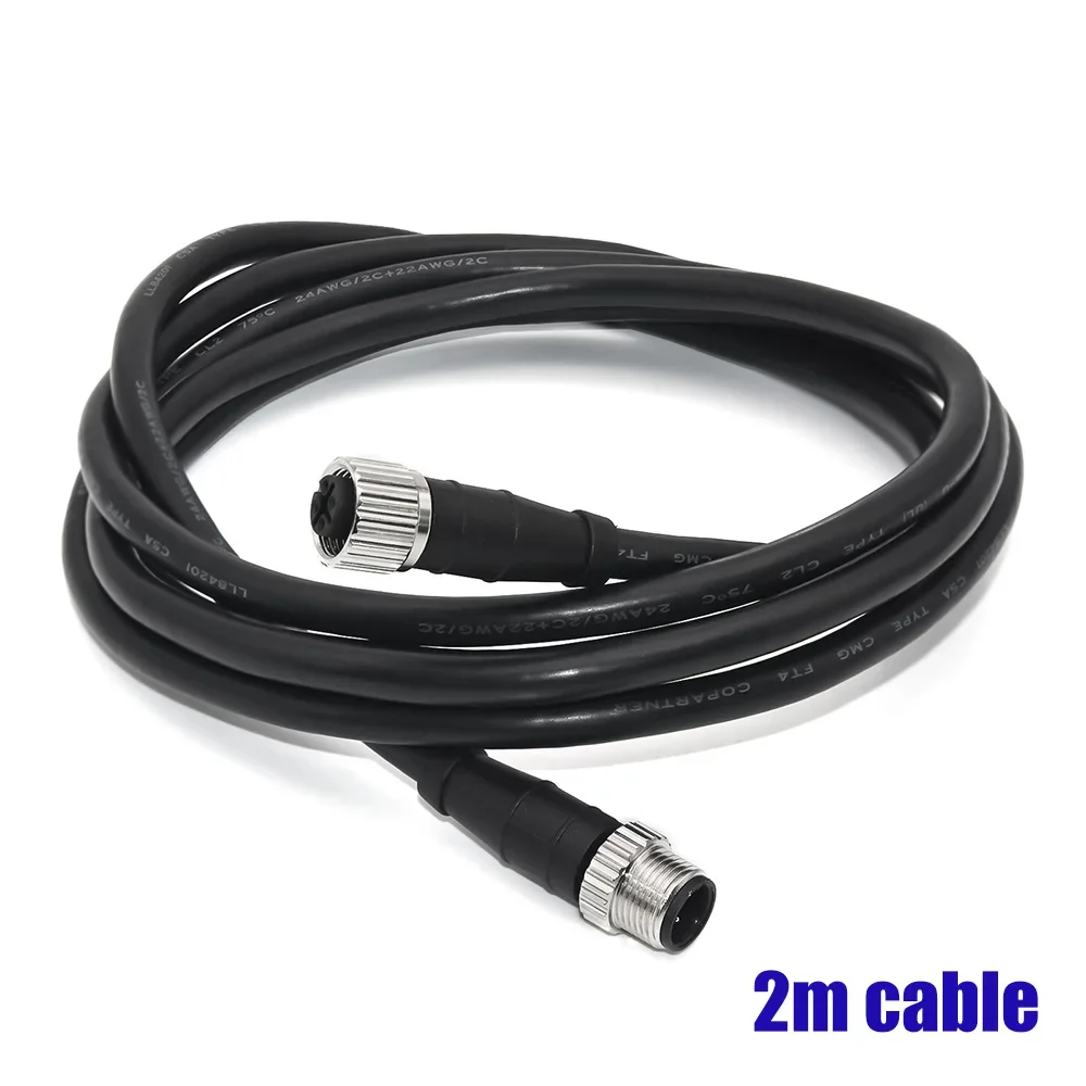 Durable Metal-Cased NMEA2000 Extension Cable with Dual Straight Connectors (0.5-4m)