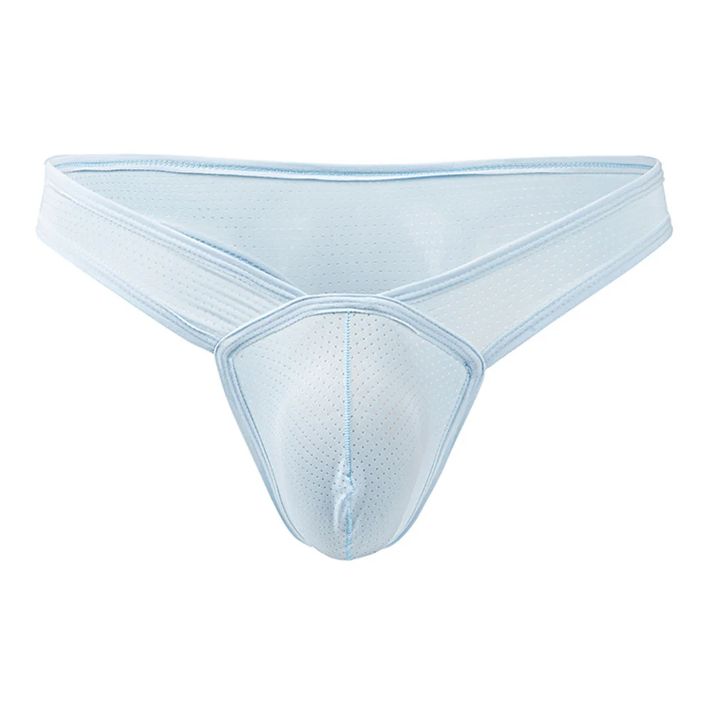 

Sexy Men Briefs Mesh T Back Underwear Pouch Low Rise Panties Solid Bikini Underpants Soft Breathable Lingerie Elastic Thong