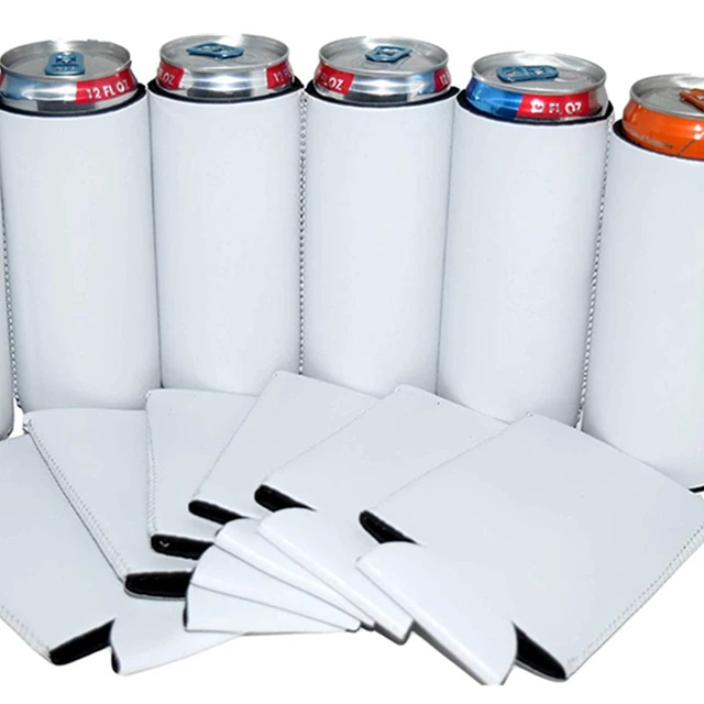 12 Pack Sublimation Skinny Can Cooler 12 Oz White Sublimation Can Holder  Blanks