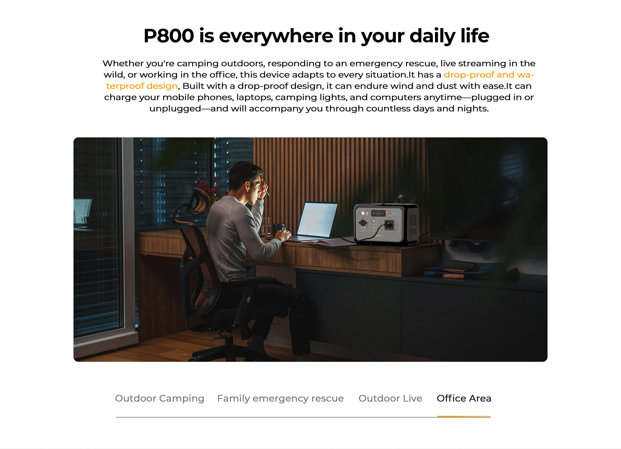 OUKITEL P800E PLUS Portable Power Station 800W Solar Generator 512Wh Lifepo4 Battery Home Backup Outdoor Camping Mobile power