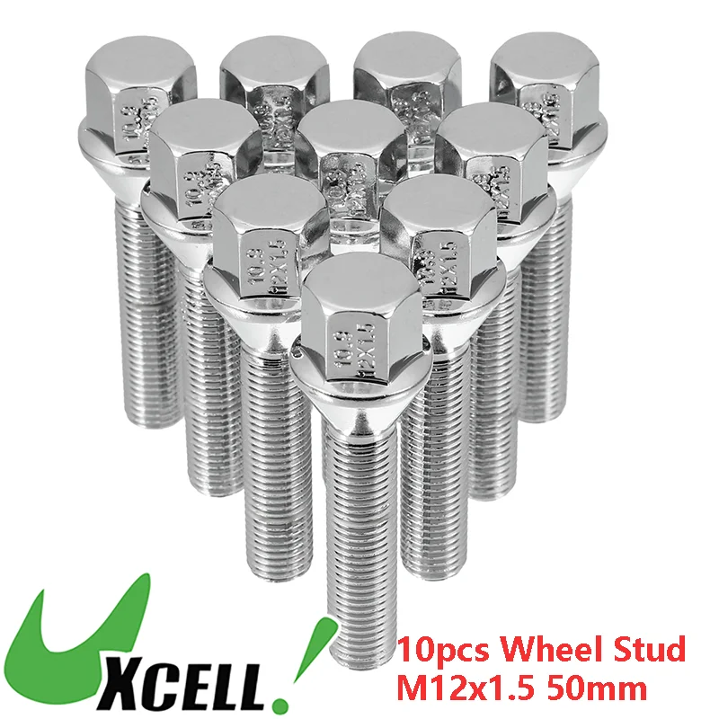 M12x1.5 Chrome Tapered Wheel Bolts 50mm M12x1.5 Chrome Tapered Wheel Bolts 50mm