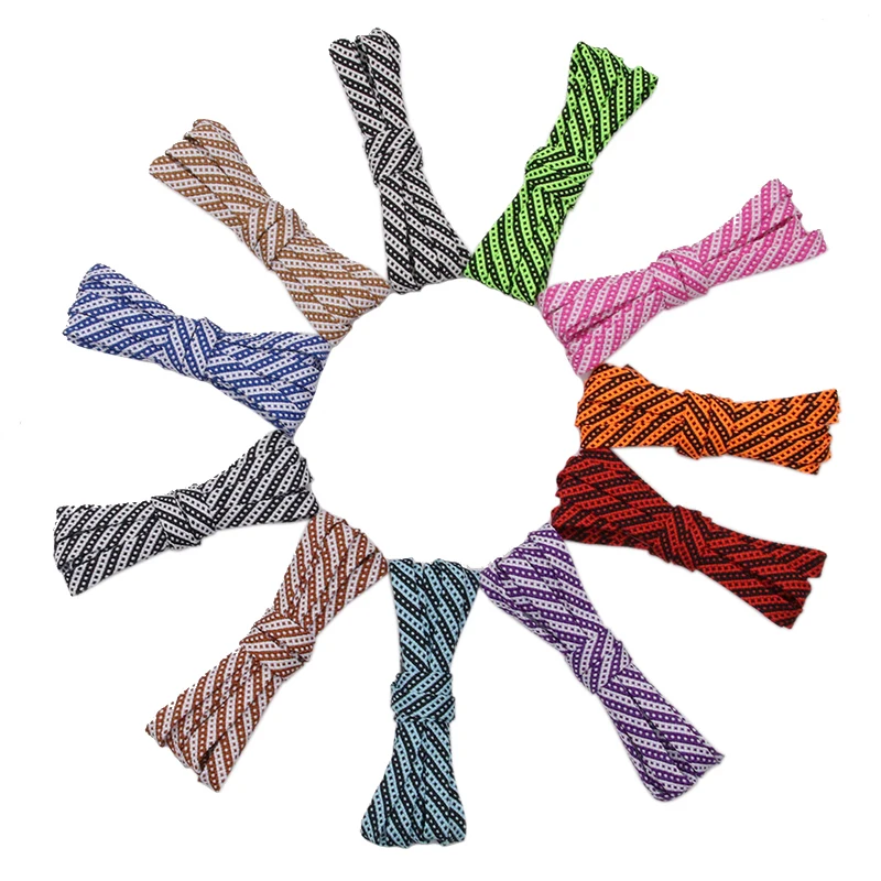 Weiou 7MM String Double Color Polyester Laces 2021 High Quality Orange Green Red Shoelaces Black Series Two Color Combinaiton