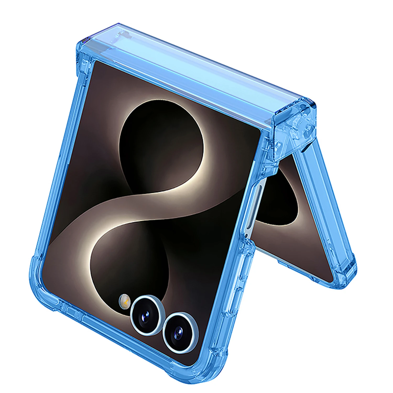 Durable Four-Corner Anti-Drop Transparent Hinged Phone Case