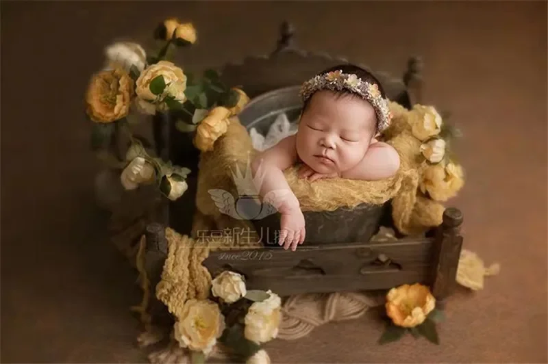 Newborn Photography Props Wrap Baby Blanket Soft Stretchable Cotton Swaddling Photography Backdrop Photo Studio baby blanket