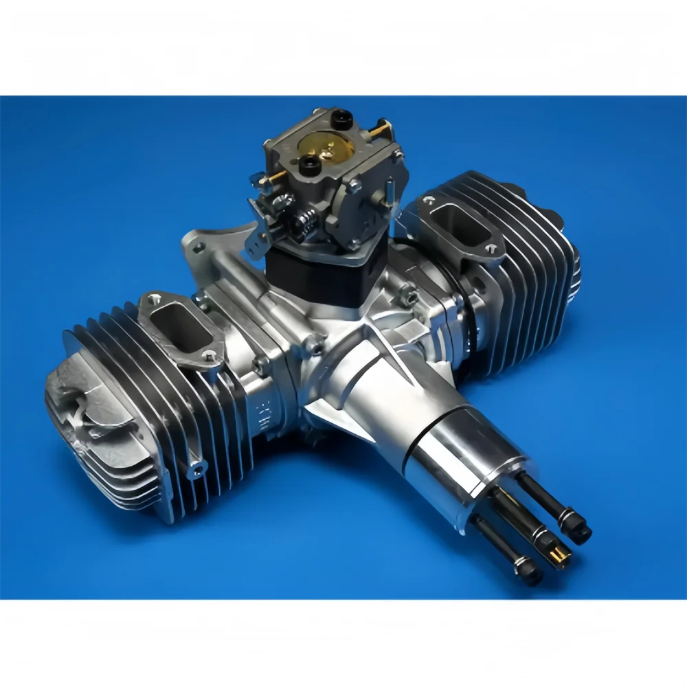 Motore DLE120 E Modello DLE 120 Bicilindrico a Due Tempi con Scarico Laterale, Raffreddamento ad Aria Naturale, Avviamento Manuale, Cilindrata 120cc DLE - immagine 4