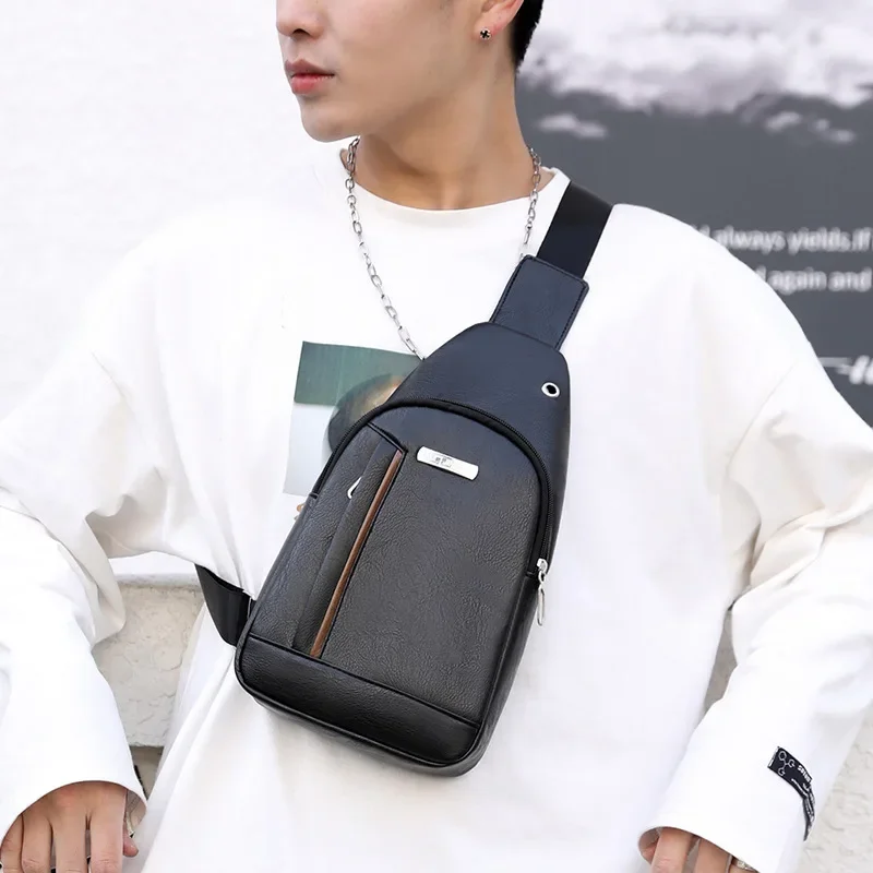 

Men's Crossbody Bags Men's Usb Chest Bag Designer Messenger Bag Leather Shoulder Bags Diagonal Package 2023 New Back Pack Travel