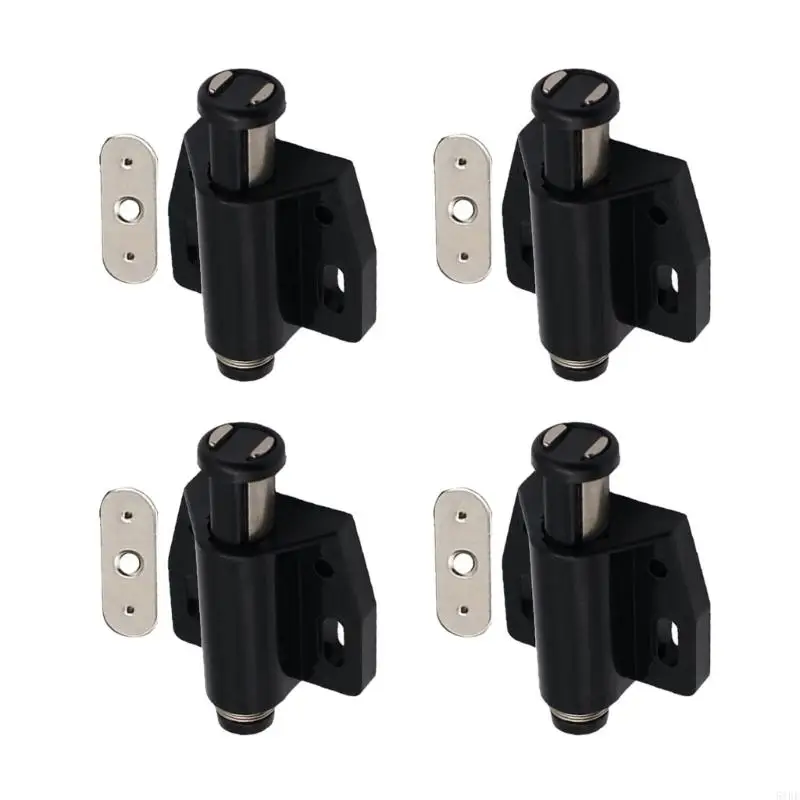 51BF Pack of 4 Door Catch Push Open Touch Latchs Plastic Soft Close