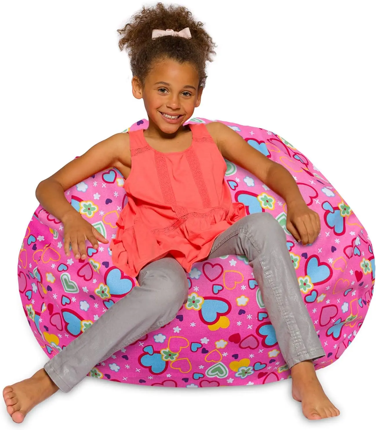 Bean Bag Chair for Kids, Teens, and Adults Includes Removable and Machine Washable Cover 2