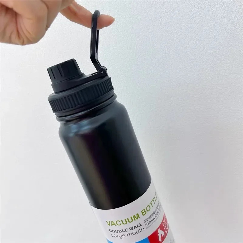 thumbnail image 3 of Botella térmica portátil de acero inoxidable 304 de 600, 800 y 1000 ml, con doble pared, para viaje, con aislamiento al vacío, 3 of 6