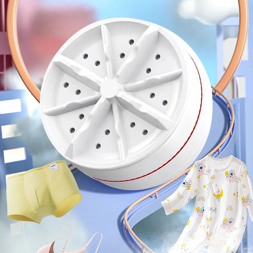 Portable Washing Machine Intelligent Timing Mini Washing Turbine Rotation Forward Reverse Wave Wheel for Intimate Clothes Socks