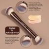 MAANGE 4PCS Makeup Brush Set Double Head Foundation Powder Contour Brush for Flawless Makeup Soft Fluffy Hair Makeup Tools 3