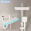 White Piano Digital Bathroom Shower System Hot Cold Bathroom Faucet Rainfall Shower Head Thermostatic Piano Digital Shower Set 1