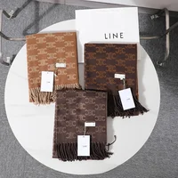 Fashionable Tassel Scarf Shawl for Women Luxury Feel Winter Warm Medium Length Versatile Stylish French Design 2185