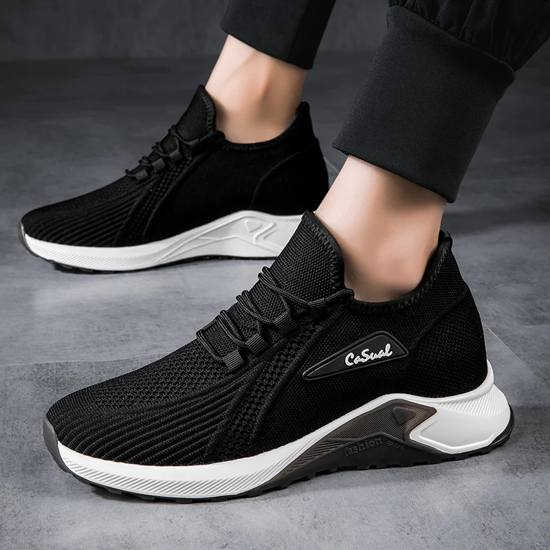 

Men's Shoes Mesh Breathable Casual Shoes 2023 Men's Sneakers Lace-Up Lightweight Outdoor Walking Tennis Shoes Platform Shoes