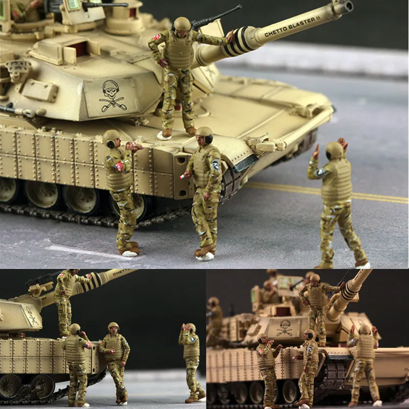 

1:72 Scale Model 10Pcs American M1 Tank Fleet 10 Soldiers Action Figure Armored Car Soldiers Toys Scene Accessory Dolls Display