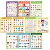 French English Bilingual Words Learning A4 Posters Charts for Kids Kindergarten Classroom Decoration Teacher Teaching Aids 10Pcs 3
