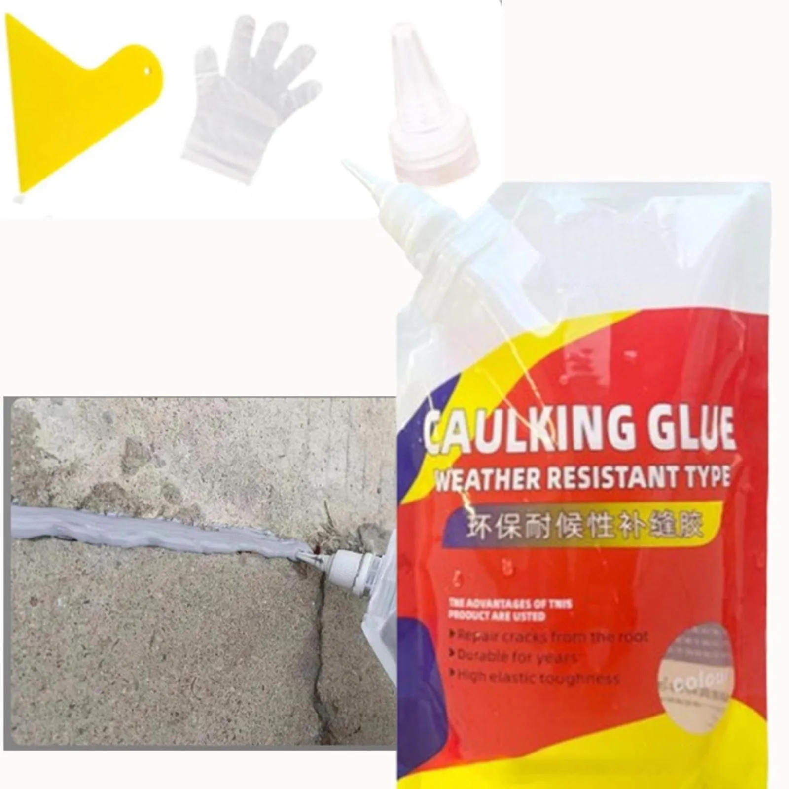 Description Picture 6 of itemSlab Concrete Crack Sealant Caulking Glue For Concrete Wall Filler for Big Holes Wall Hole Cover 12x8 Tile Filler for Holes